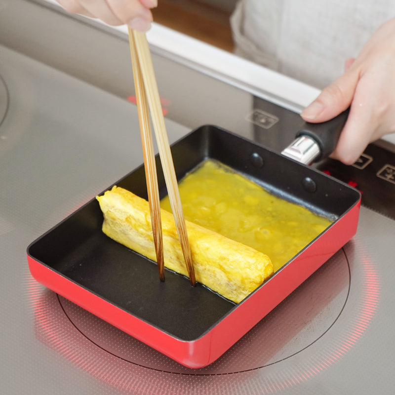 ストックバスターズ限定 IH対応 玉子焼13×18cm レッド