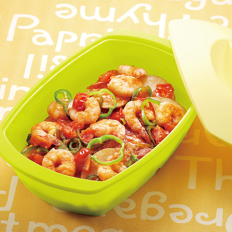 電子レンジ蒸し器 Mサイズ グリーン