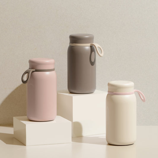 ストラップ付き マグボトル 小さめ 300ml｜パステルカラー｜小さめ・保温保冷｜持ち運びやすい